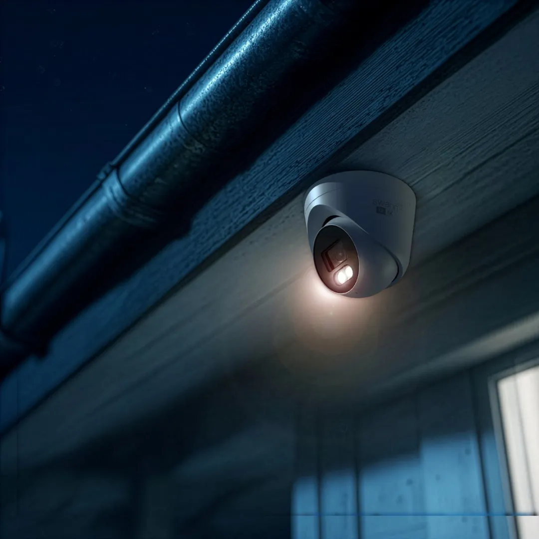 Swann EliteX 12MP Series - Beveiligingscamera's - Add-On Camera - cctv camerasysteem - Spotlight Dome w 2 Way Audio Add On IP Camera - geen abonnementskosten - 6K Ultra HD - Spotlight Dome IP Cameras - Met Microfoon