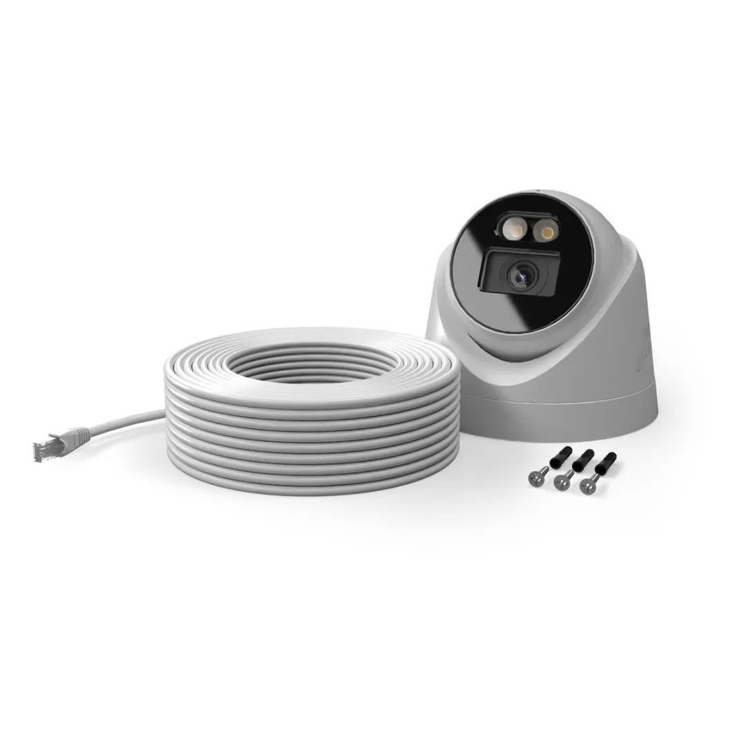 Swann EliteX 12MP Series - Beveiligingscamera's - Add-On Camera - cctv camerasysteem - Spotlight Dome w 2 Way Audio Add On IP Camera - geen abonnementskosten - 6K Ultra HD - Spotlight Dome IP Cameras - Met Microfoon