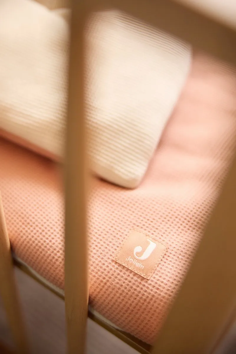 Jollein Boxkleed Little Waffle 100x100cm - Light Terra/Sand