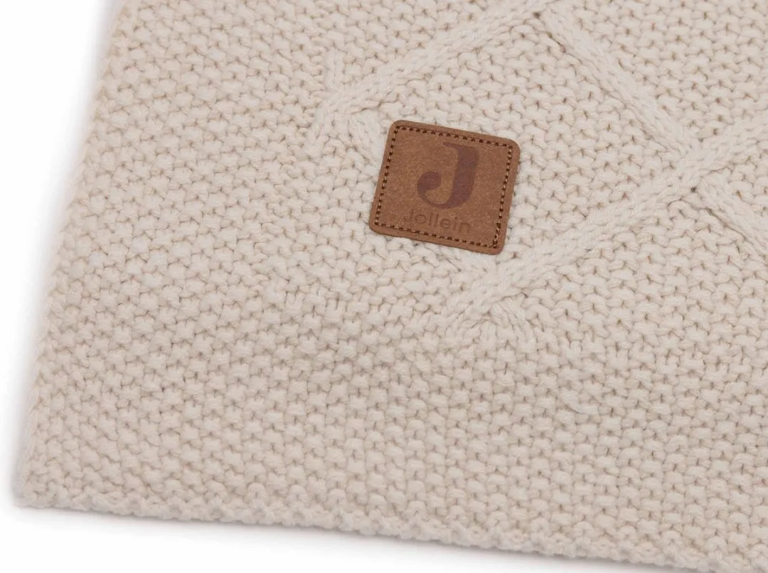Jollein Deken Wieg 75x100cm Check Knit Oatmeal