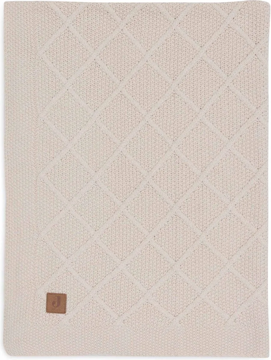 Jollein Deken Wieg 75x100cm Check Knit Oatmeal
