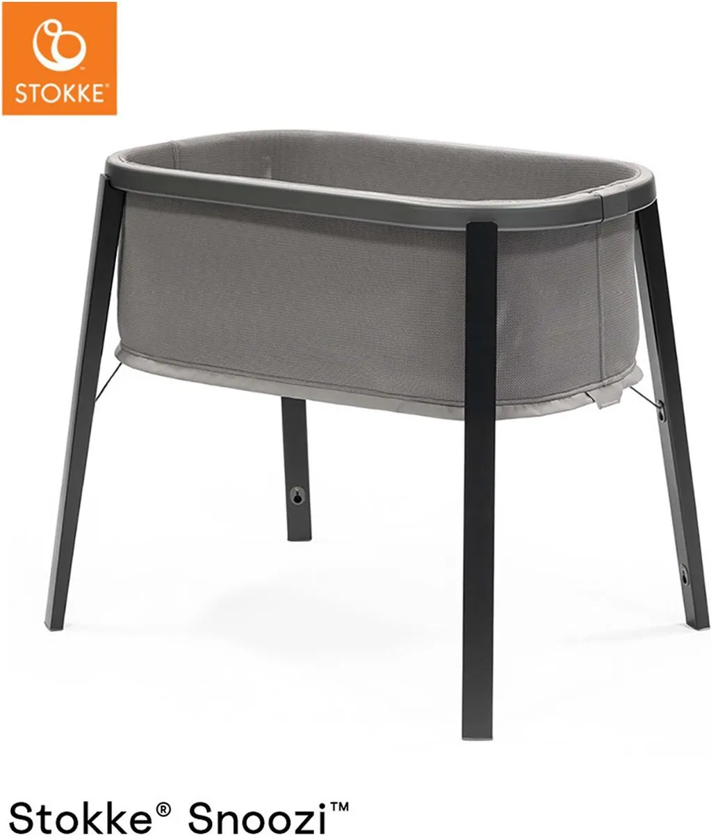 Stokke Snoozi Wieg Graphite Grey - inclusief matras