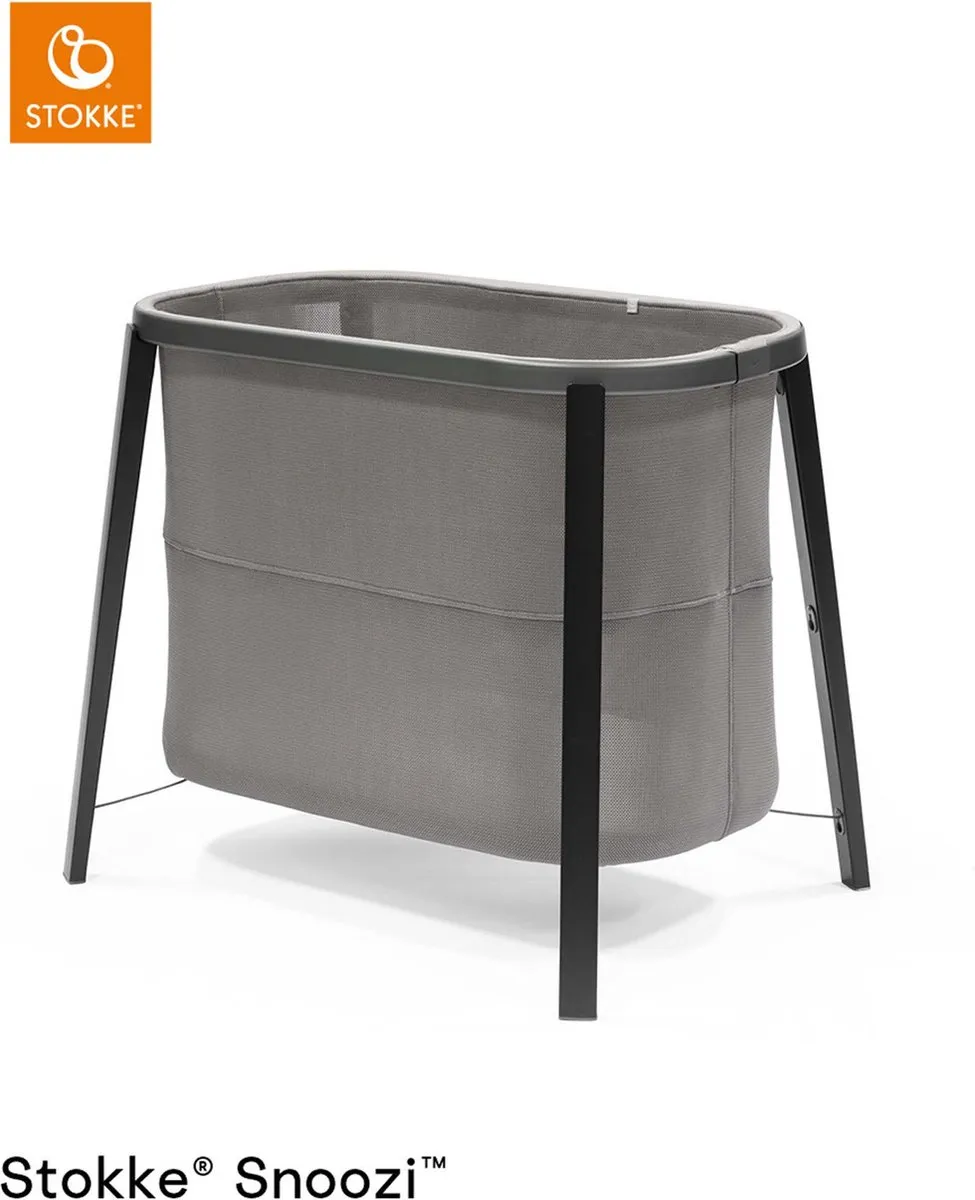 Stokke Snoozi Wieg Graphite Grey - inclusief matras