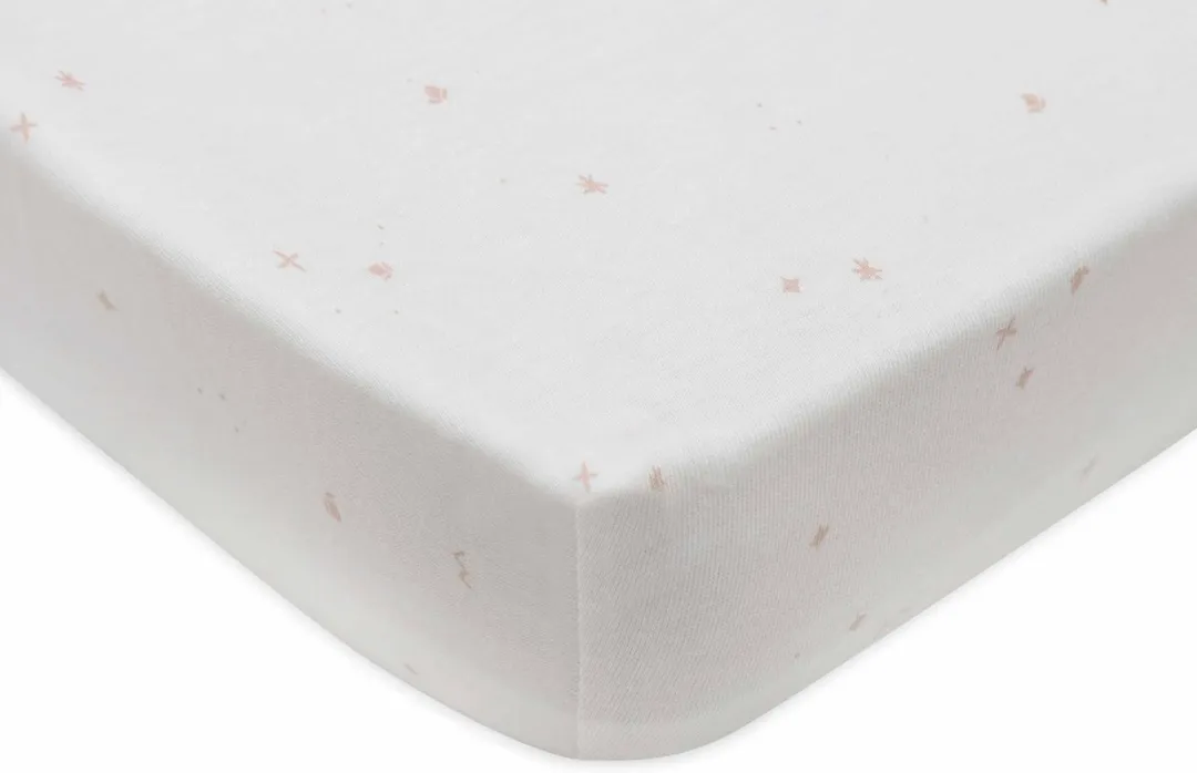 Jollein Baby Hoeslaken Jersey 70/75x140/150cm - Twinkling Wild Rose