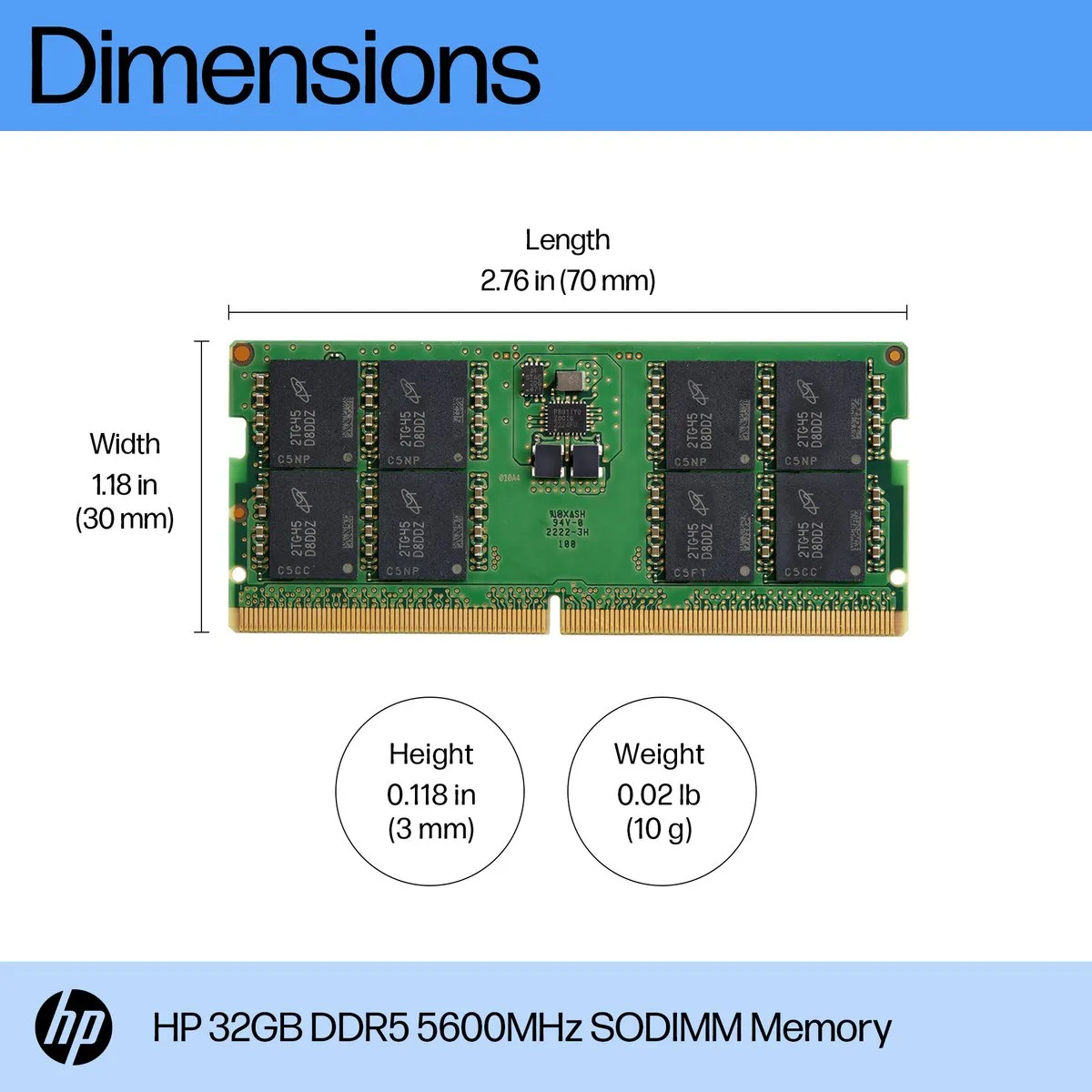 HP AL0M7AA DDR5 Geheugen 32GB 5600