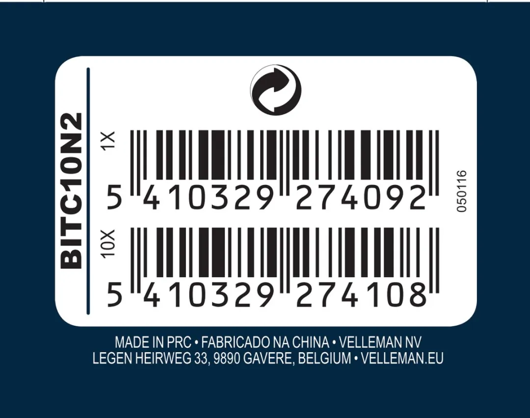 Velleman BITC10N2 Reserve Soldeerpunt 0.8mm - Puntvormig
