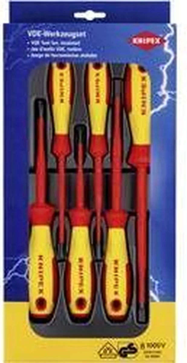 Knipex VDE Schroevendraaierset 6-delig PH1/PH2 - 00 20 12 V02