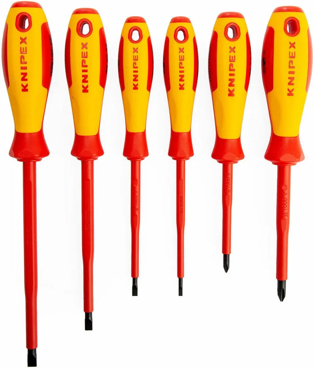 Knipex VDE Schroevendraaierset 6-delig PH1/PH2 - 00 20 12 V02