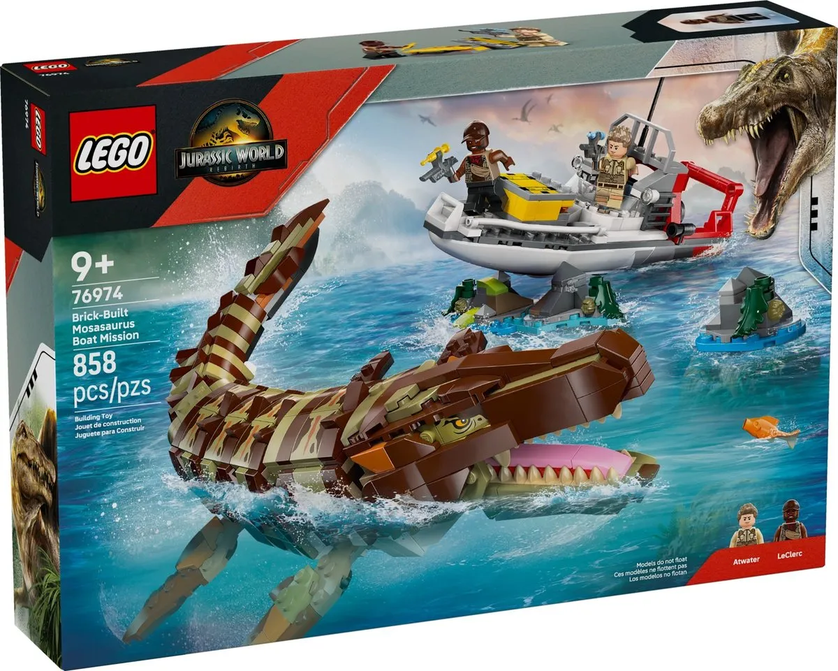 LEGO 76974 Mosasaurussen Bootmissie - 858 Stukken