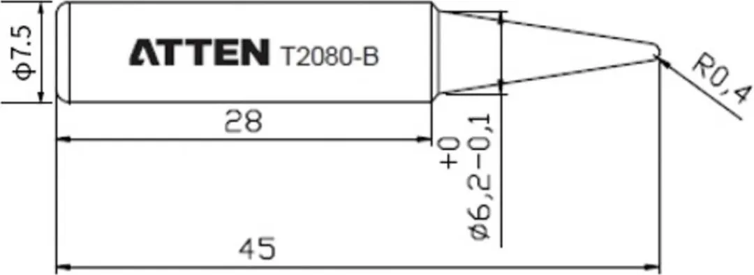 TOOLCRAFT TO-7469211 Soldeerpunt - 0,8mm - 17mm