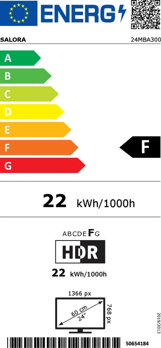 Salora 24MBA300 Smart TV 24" HD - Zwart
