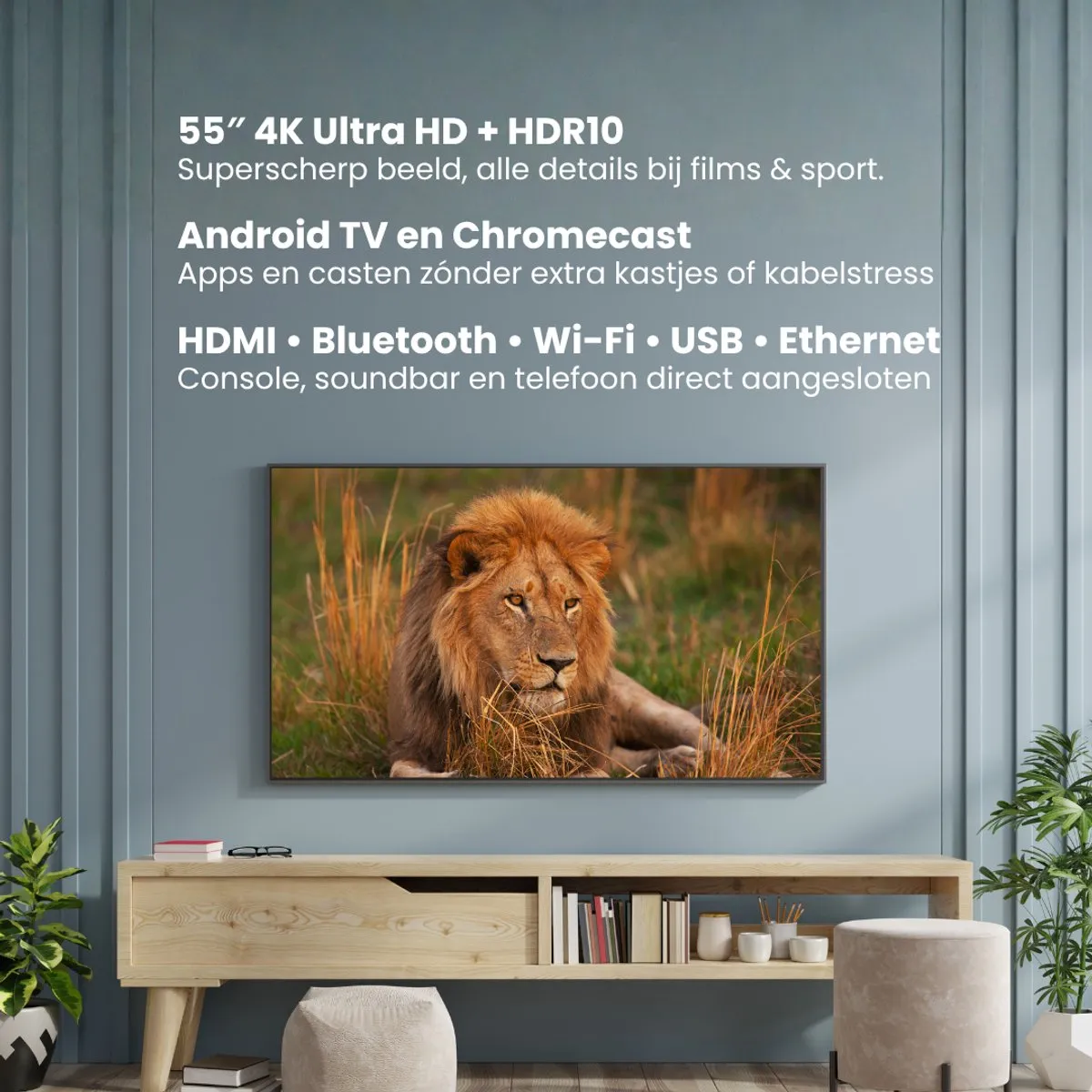 Salora 55QLEDTV 55 Inch Smart QLED TV - Zwart