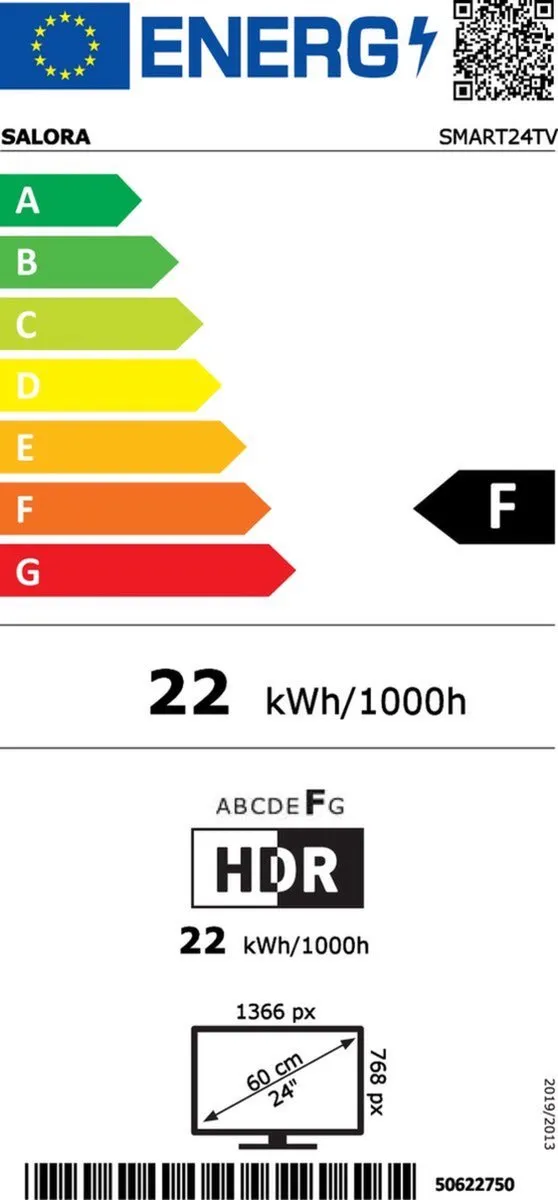 Salora 24HA220 24 inch HD LED TV - Blauw