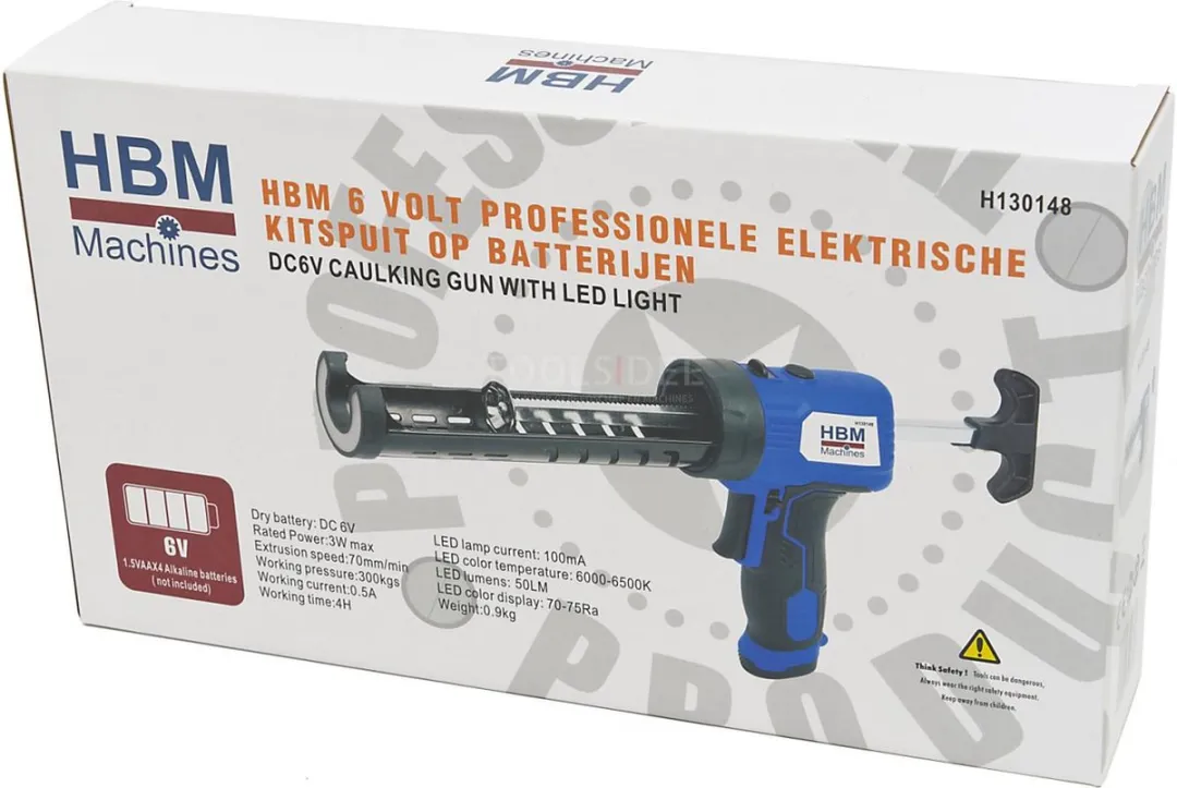 HBM Professionele Elektrische Kitspuit 6V