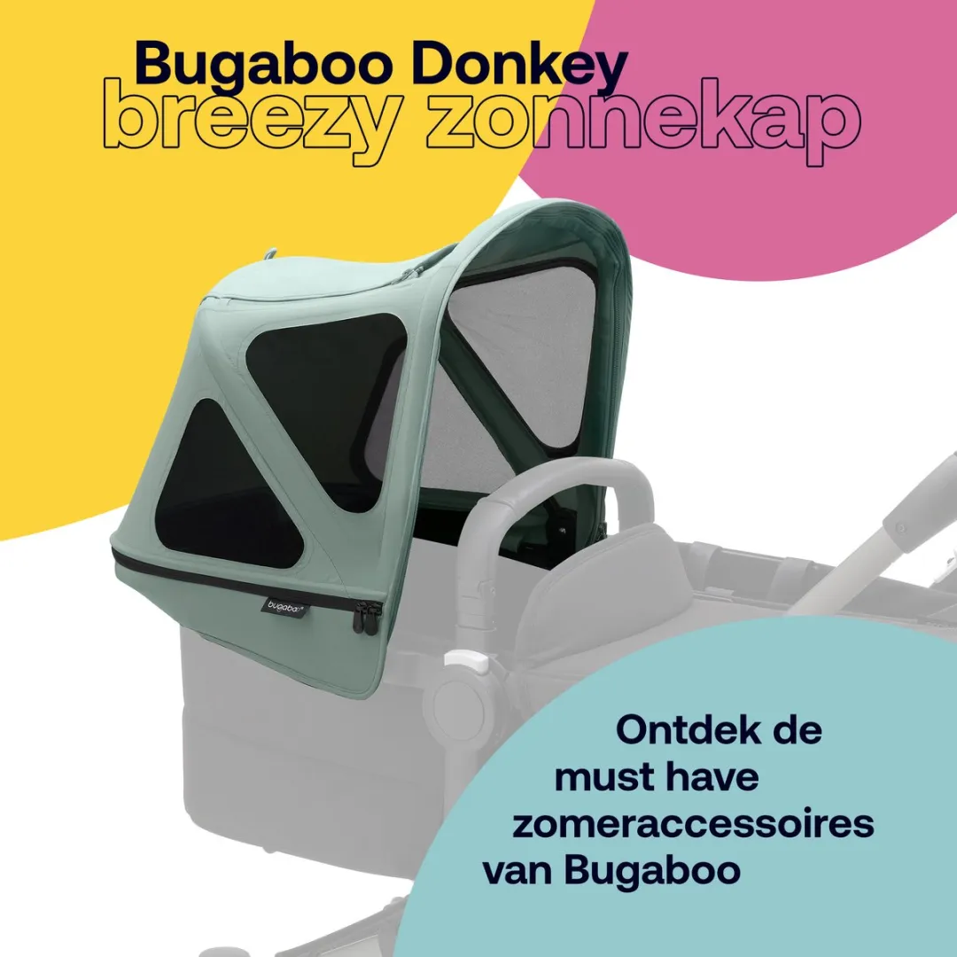 Bugaboo Donkey Breezy Zonnekap - Pine Green - afbeelding 2 van 6