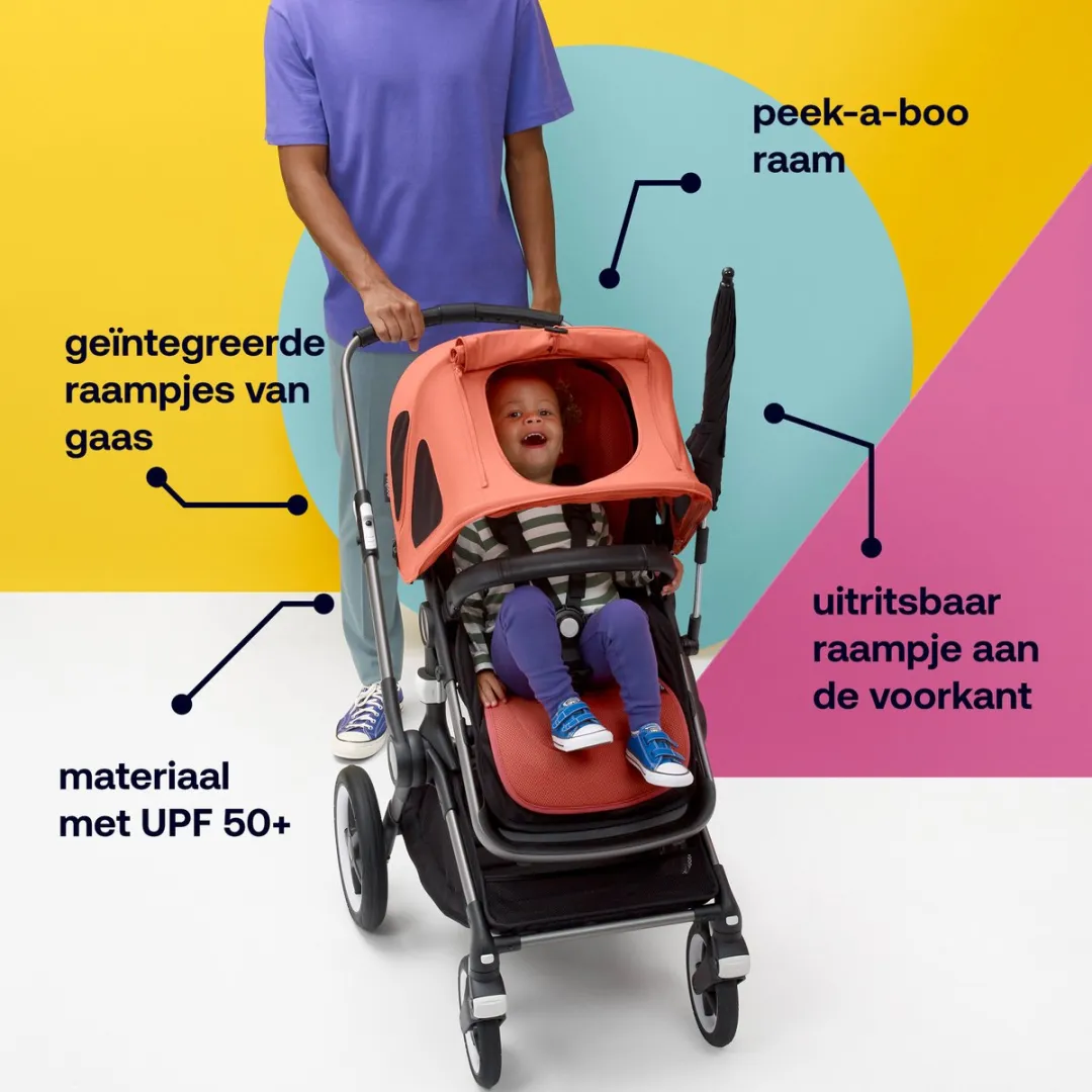 Bugaboo Donkey Breezy Zonnekap - Pine Green - afbeelding 3 van 6