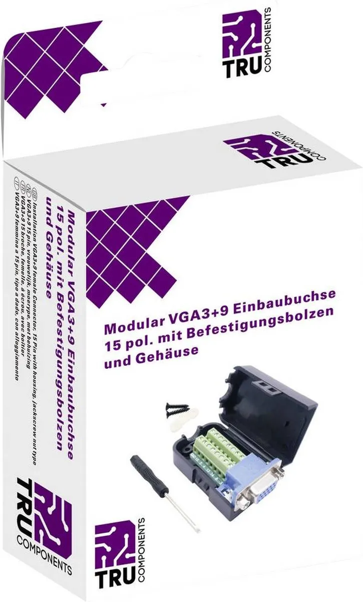 Tru Components T1904C097 D-sub Vrouwelijk Connectorenset 15-polig