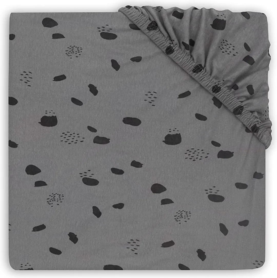 Jollein Baby Hoeslaken Boxmatras Jersey 75x95cm Storm Grey
