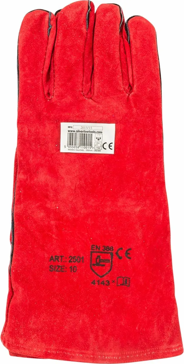 Silverline Lashandschoenen 330mm - Rood
