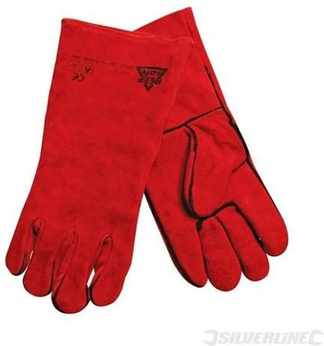 Silverline Lashandschoenen 330mm - Rood