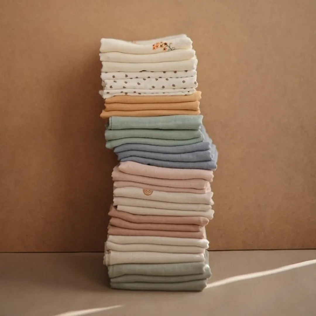 Mushie Multidoek Muslin Fall Geel - 3 Stuks
