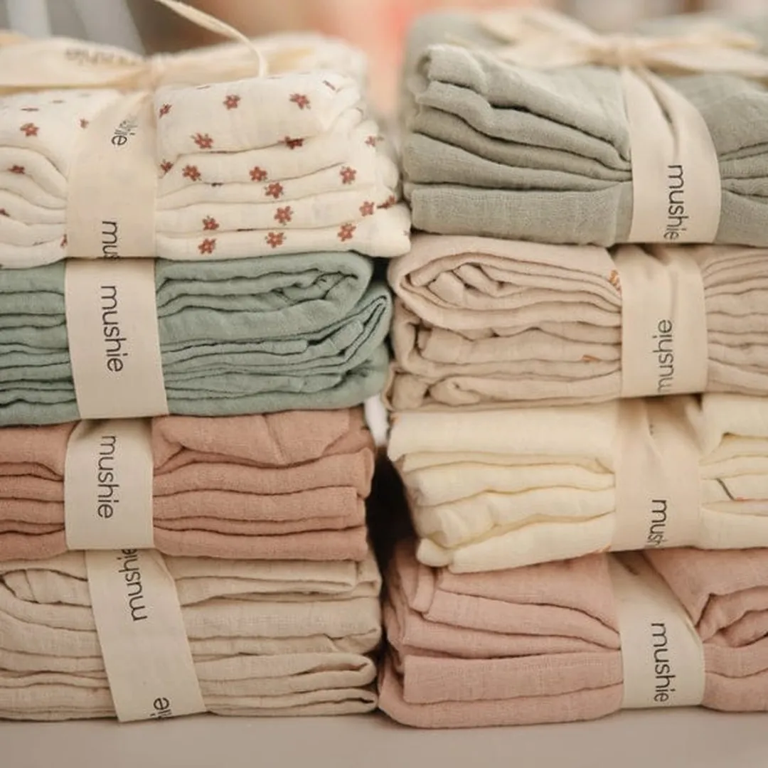 Mushie Multidoek Muslin Fall Geel - 3 Stuks