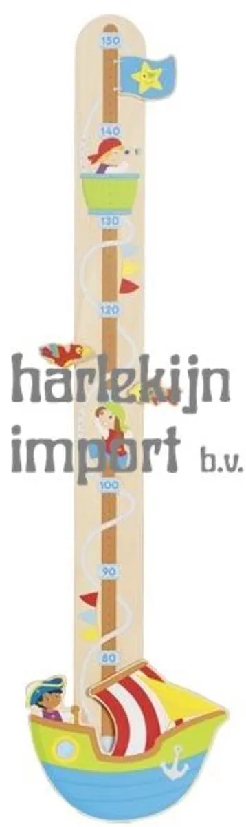 Goki Houten Groeimeter Piraten GK60660 - Multicolor - afbeelding 3 van 3
