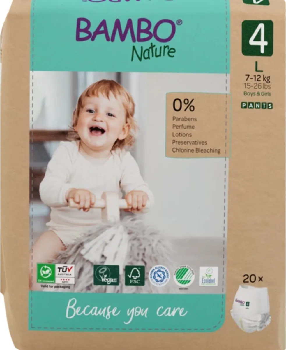 BAMBO Nature Luierbroekjes Maat 4 20 Stuks