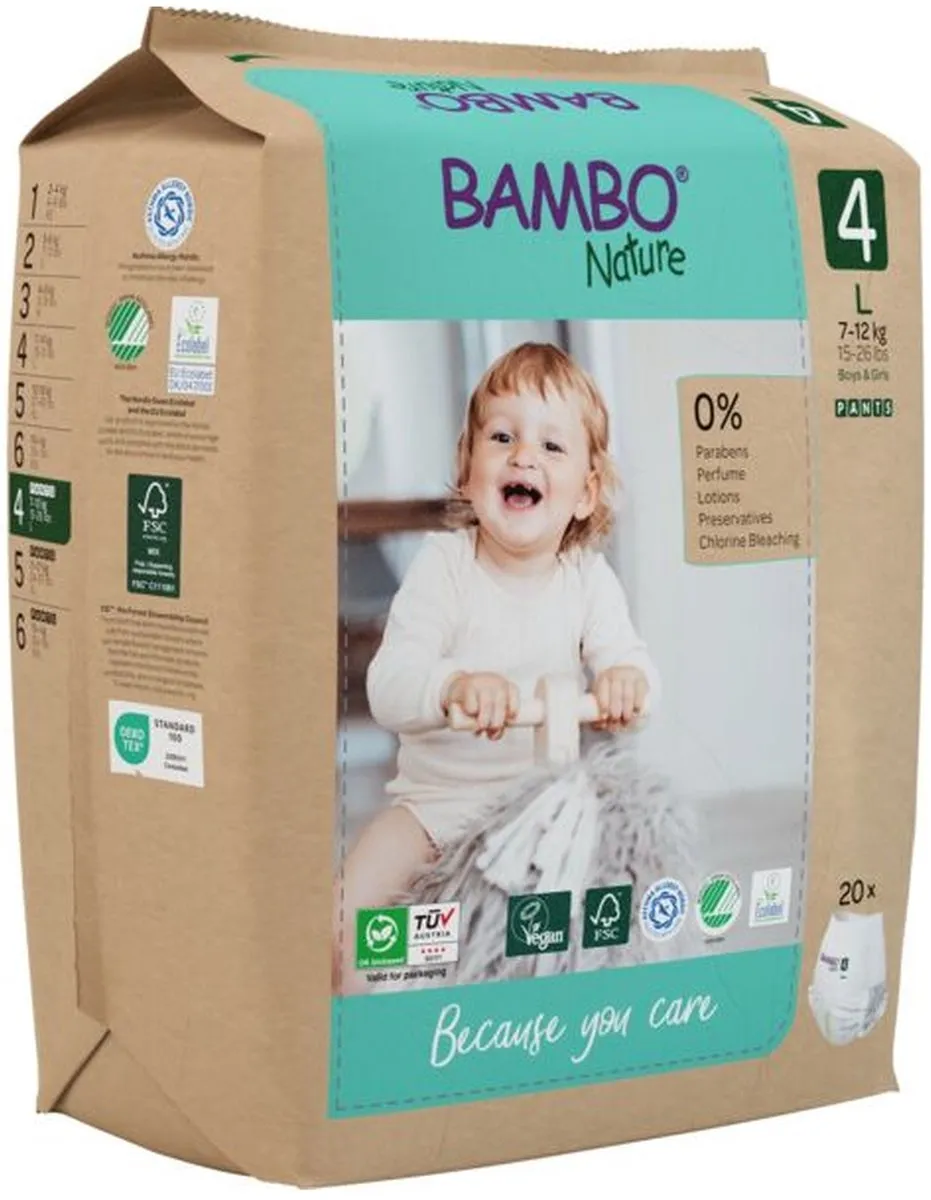 BAMBO Nature Luierbroekjes Maat 4 20 Stuks