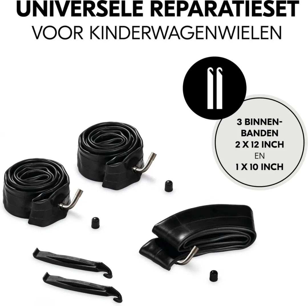 Hauck Pushchair Repair Kit 3WS - Binnenbanden 12" - Zwart