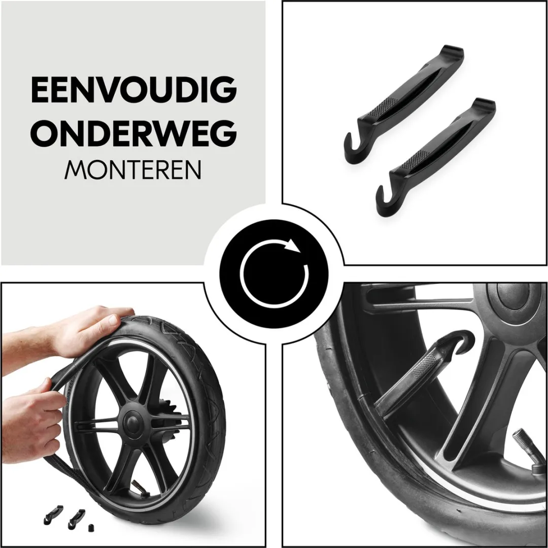 Hauck Pushchair Repair Kit 3WS - Binnenbanden 12" - Zwart - afbeelding 6 van 6