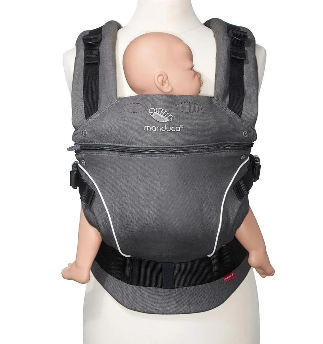 MANDUCA draagzak Pure Cotton Dark Grey 2018