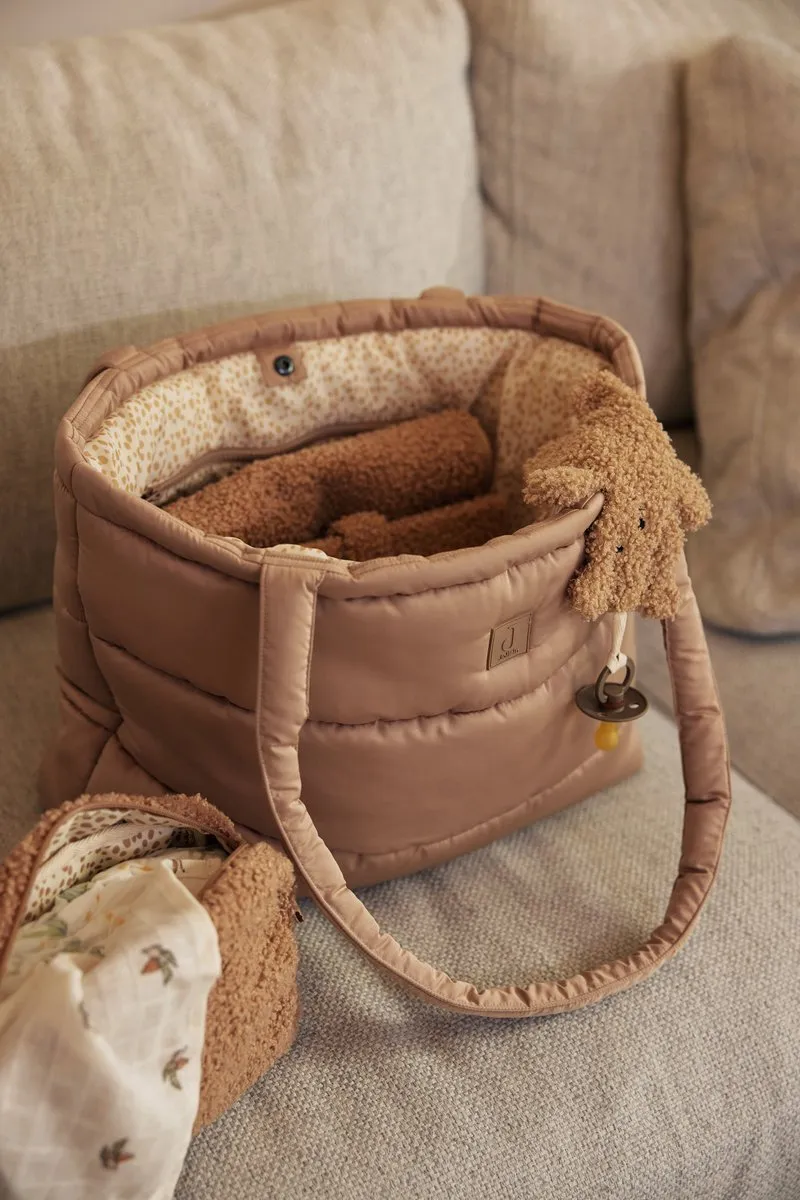 Jollein Luiertas Puffed Mombag Biscuit - 40x35x16cm