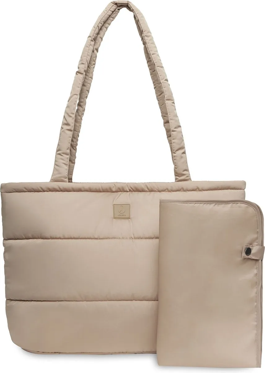Jollein Luiertas Puffed Mombag Biscuit - 40x35x16cm