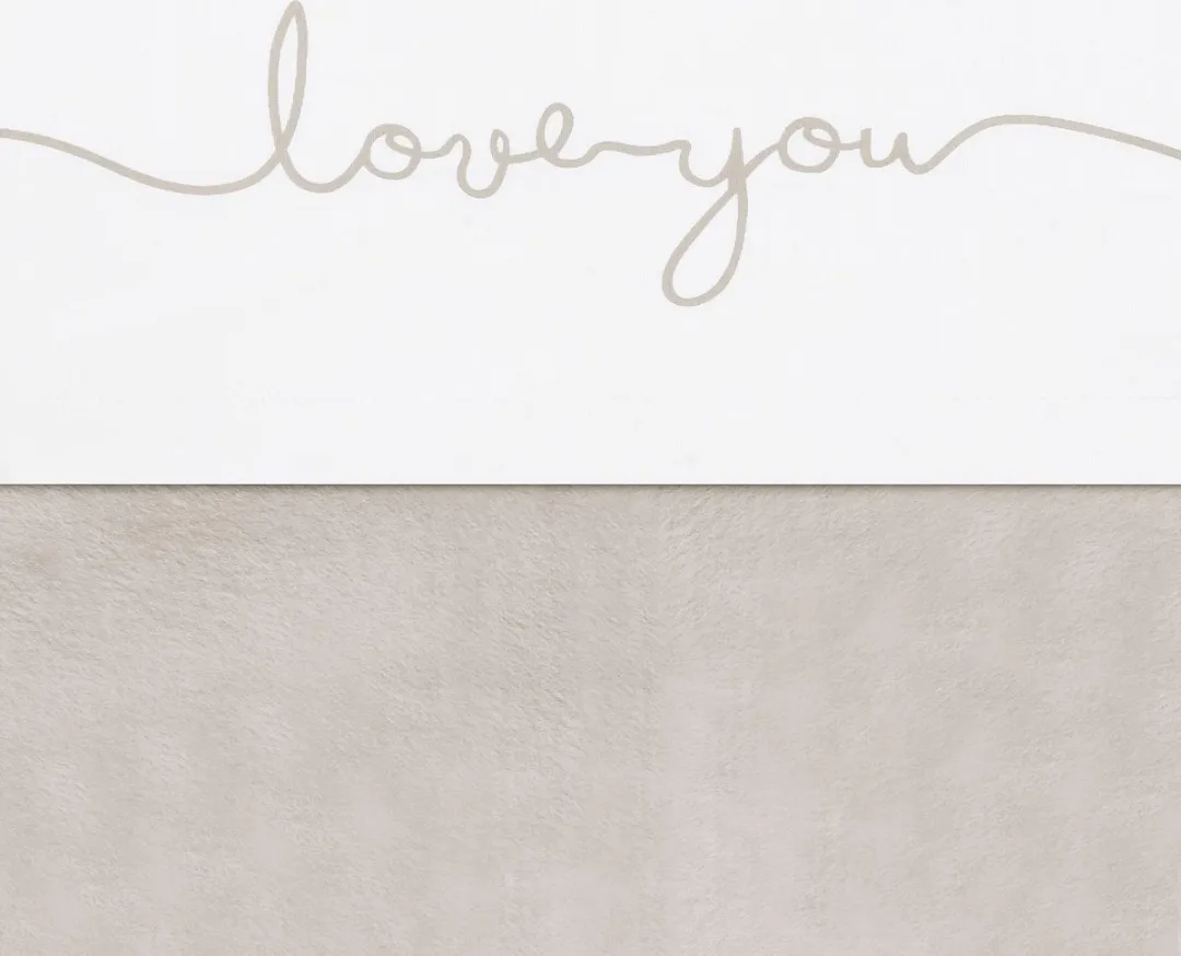 Jollein Baby Laken Wieg 75x100cm Love you - Nougat