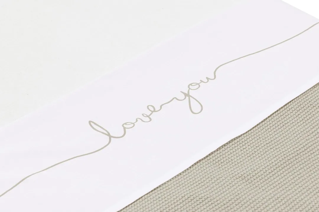 Jollein Baby Laken Wieg 75x100cm Love you - Nougat