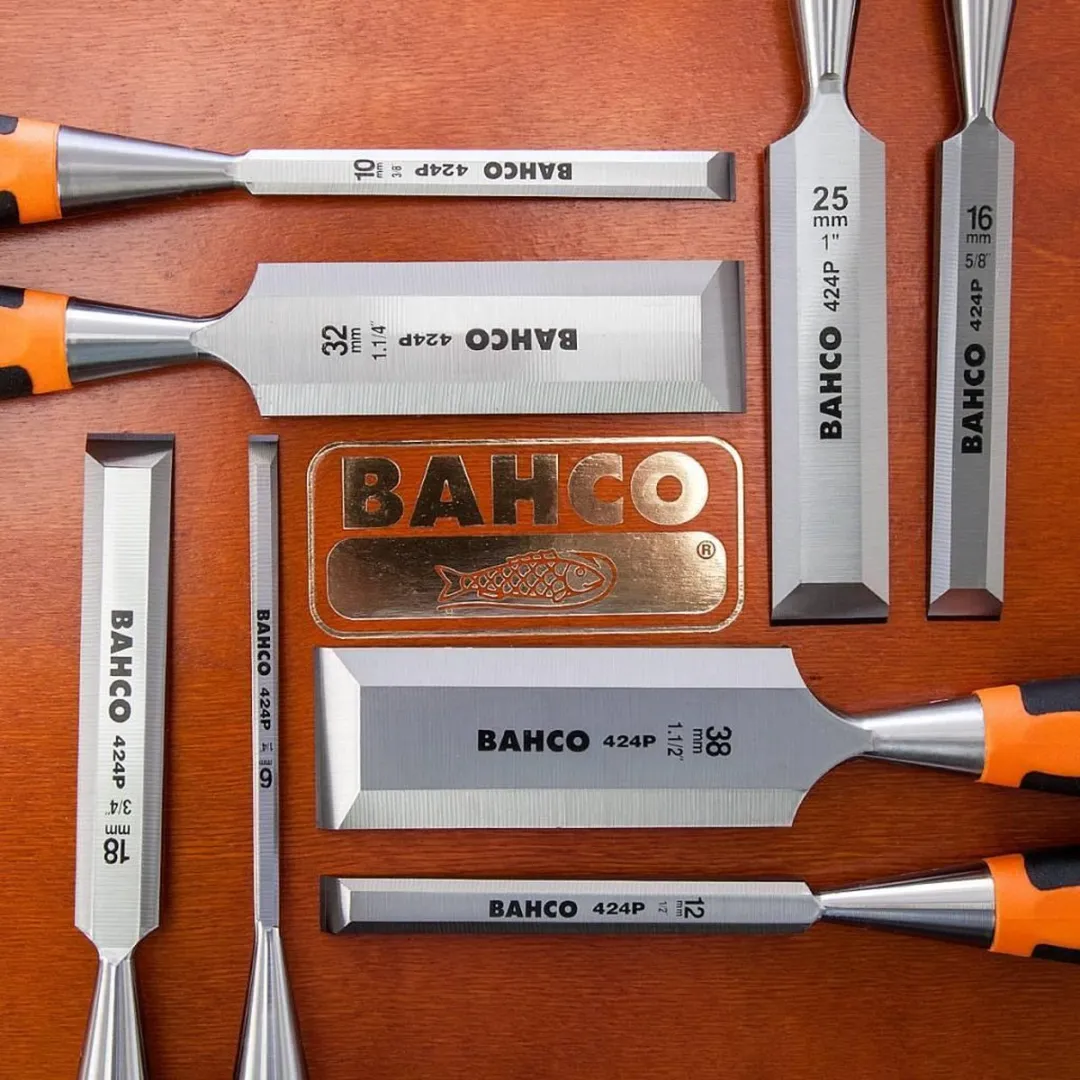 Bahco 424P-S8-EUR Steekbeitelset - 8-delig - Hout