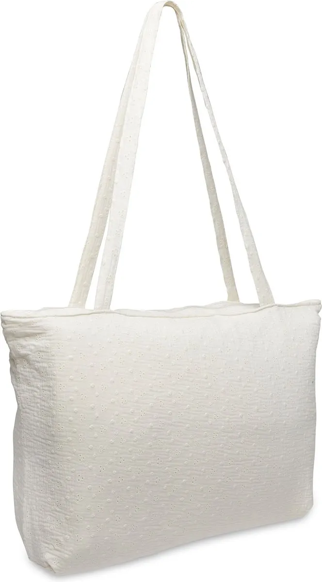 Jollein Shopper Embroidery Ivory Luiertas - 45x34cm