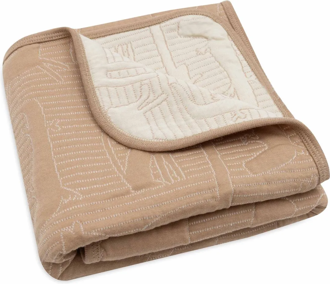 Jollein Deken Wieg 75x100cm Jungle Jambo Biscuit