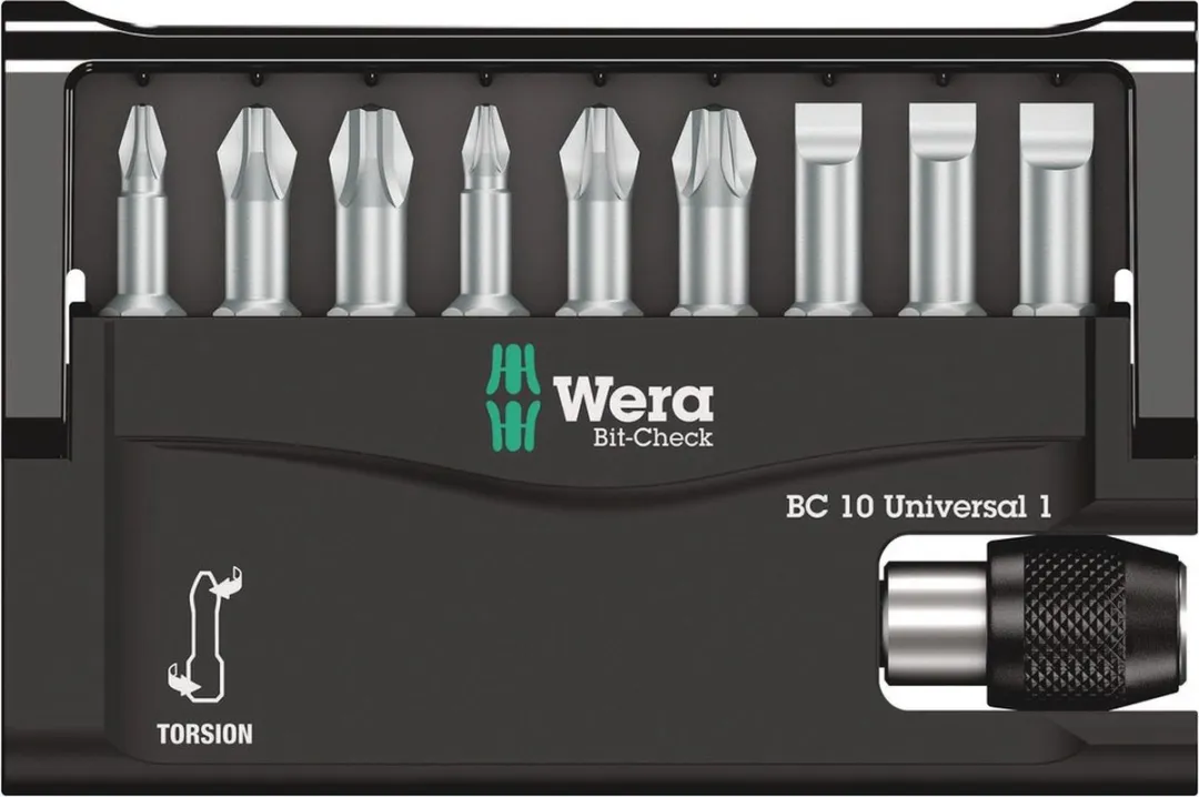 Wera 10-delige Universele Bitset Bit-Check 8100-9/TZ