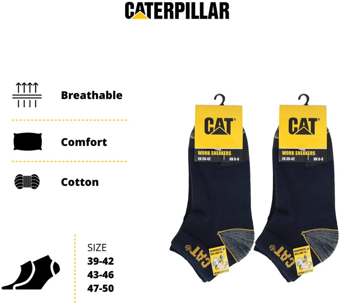 Caterpillar Korte Werksokken Heren - 6 Paar - Blauw