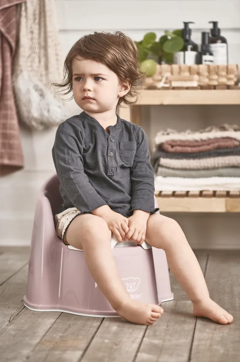 BabyBjörn Plaspotje Zetel - Pastelroze/Wit