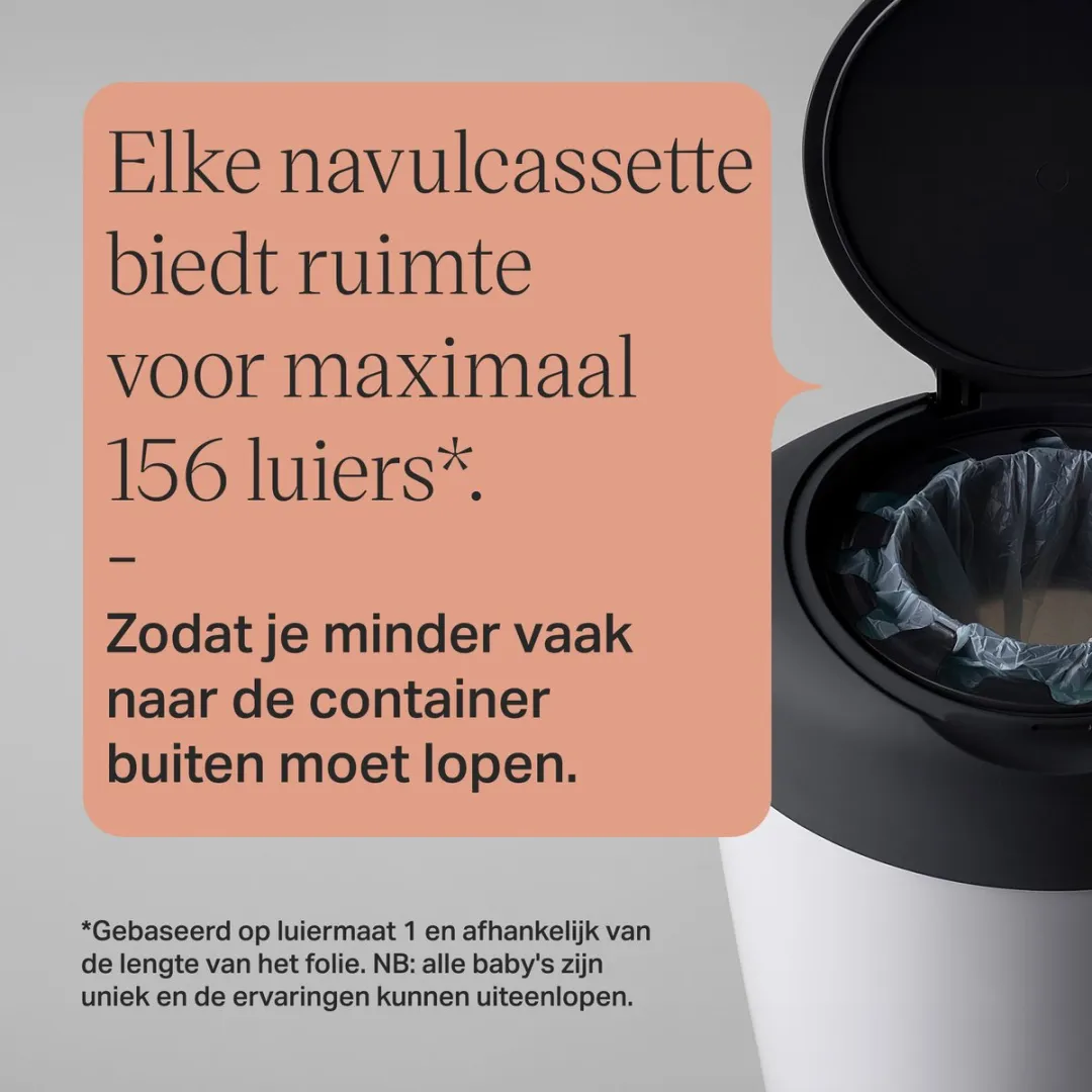 Tommee Tippee Simplee Sangenic navulcassette Set van 3 navulcassettes, alleen geschikt voor de Simplee Sangenic luieremmers, geurbestrijding en antibacteriële werking, 100% gerecycled frame