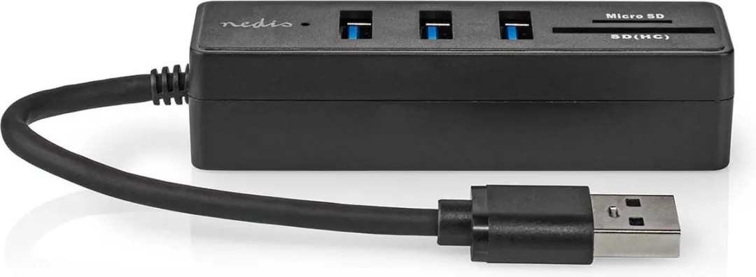 Nedis USB-Hub CCGB61250BK01 - 5 Poorten USB 3.2 Gen 1 - Zwart