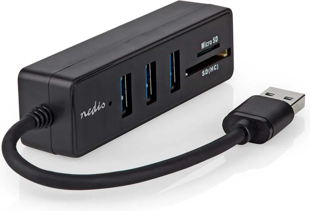 Nedis USB-Hub CCGB61250BK01 - 5 Poorten USB 3.2 Gen 1 - Zwart