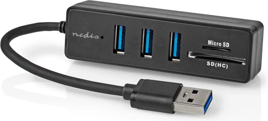 Nedis USB-Hub CCGB61250BK01 - 5 Poorten USB 3.2 Gen 1 - Zwart - afbeelding 6 van 6