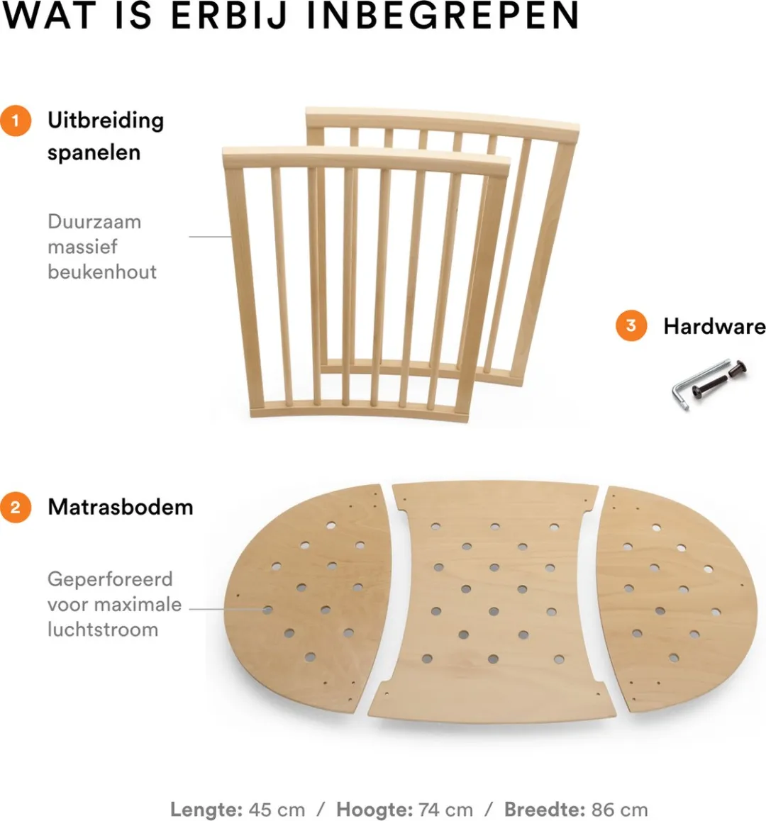 Stokke Sleepi Bedverlenging Naturel