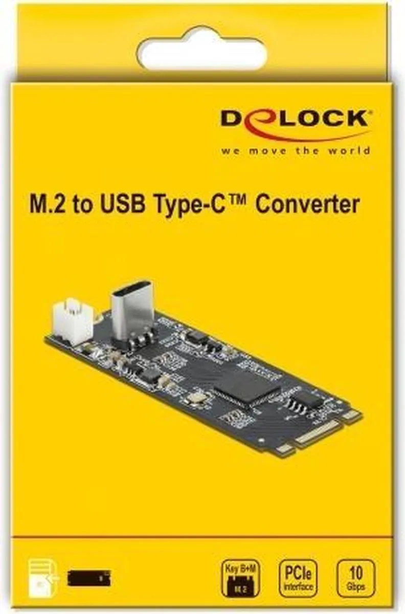 Delock 63174 USB 3.2 Gen 2 Intern Interfacekaart - Zwart