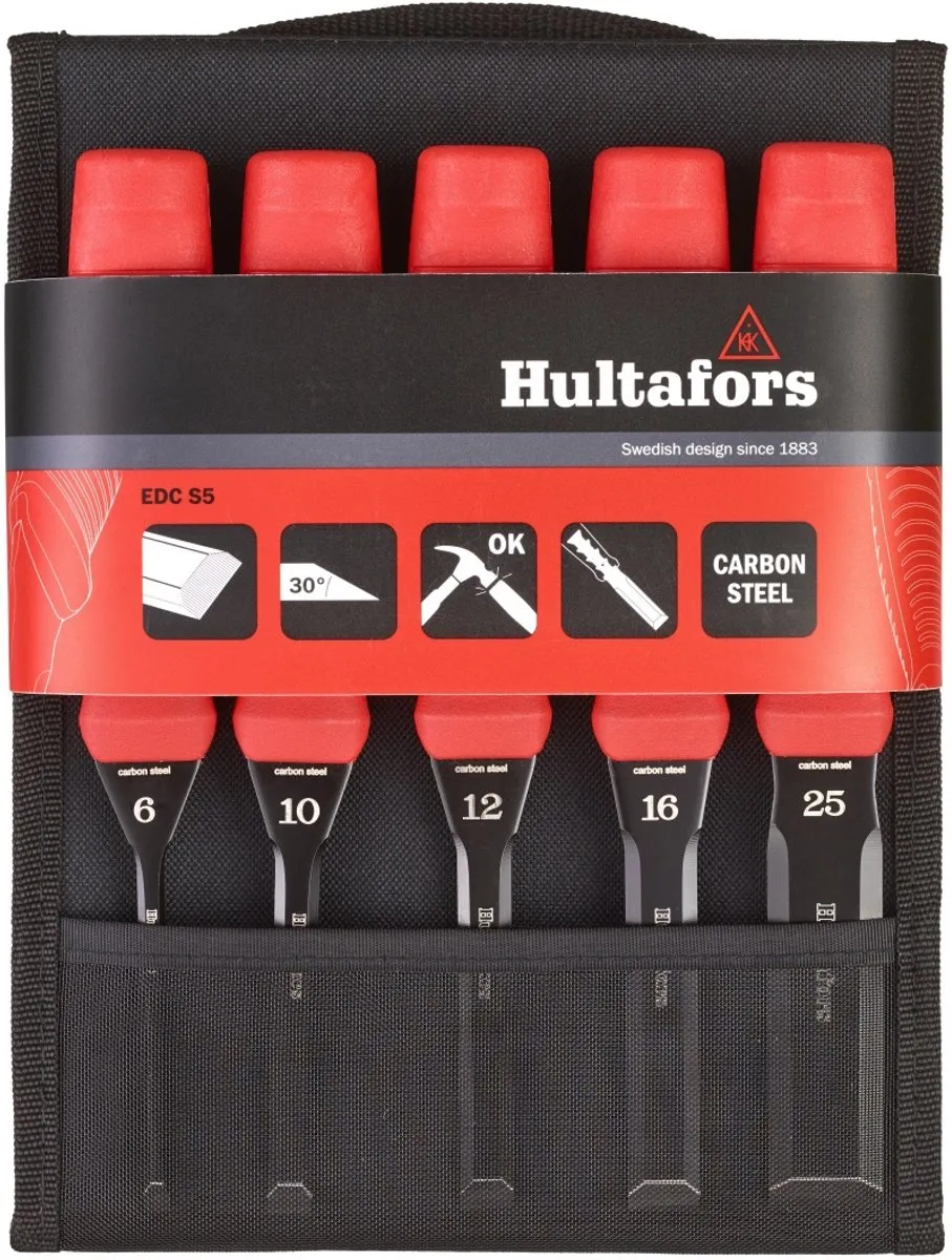 Hultafors Beitelset 5-delig 6/10/12/16/25mm