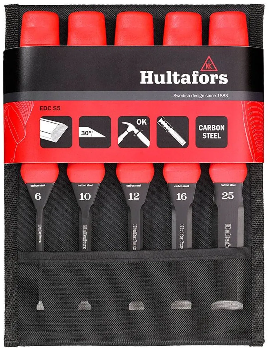 Hultafors Beitelset 5-delig 6/10/12/16/25mm